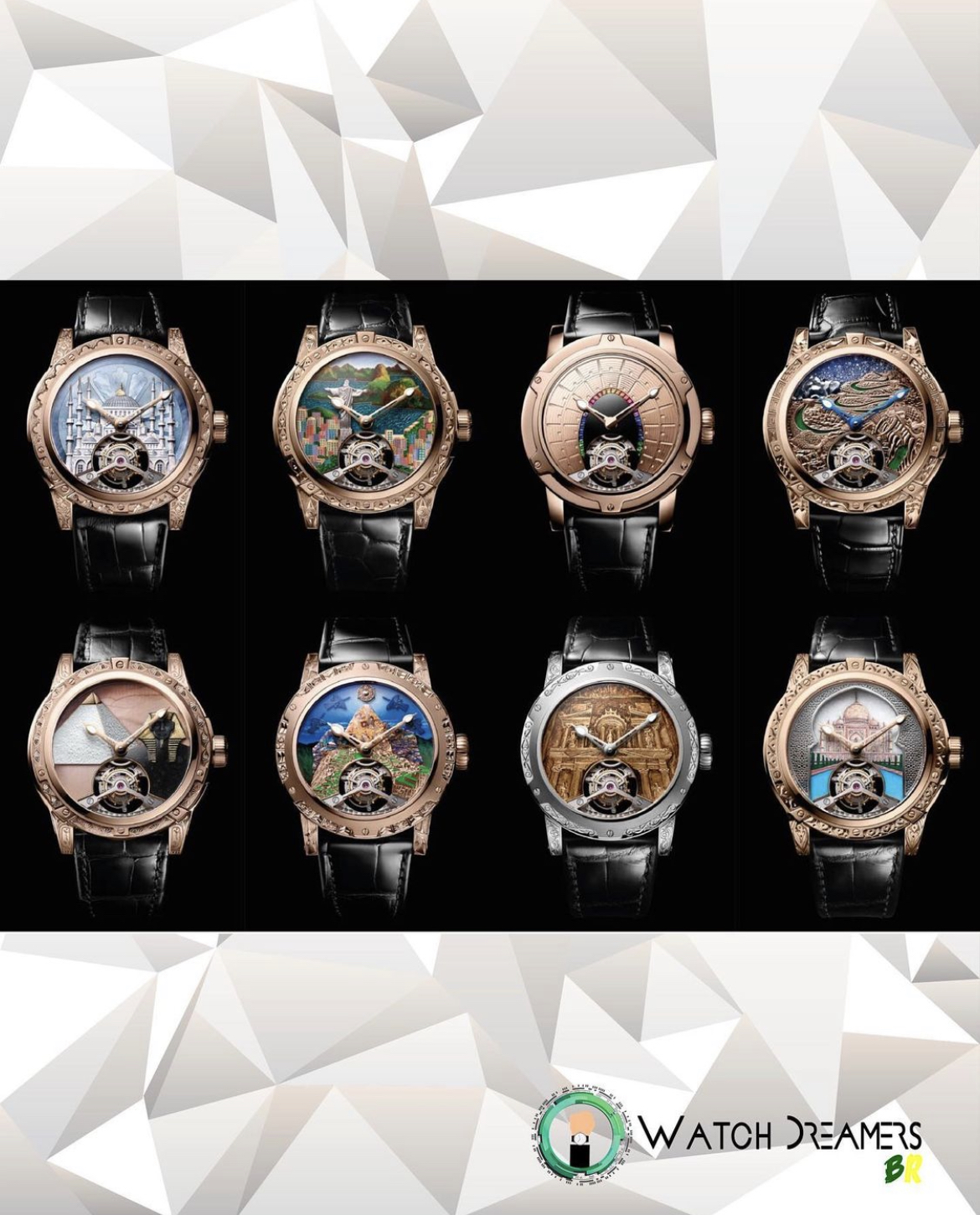 Relógios das 8 maravilhas do mundo